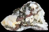 Pyrite On Calcite - El Hammam Mine, Morocco #80727-2